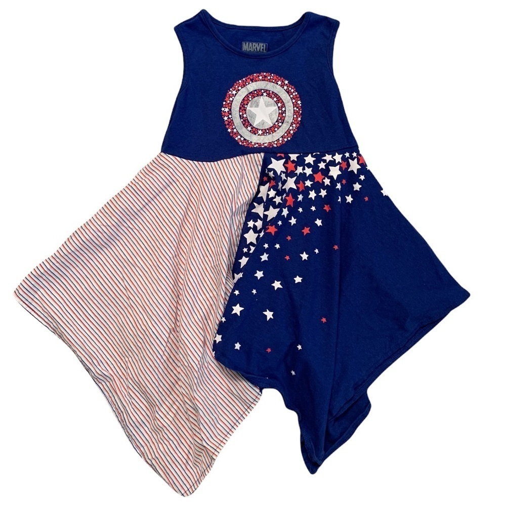 Marvel Red White & Blue Sleeveless Toddles Dress Size 3T